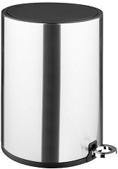  Jantex Runder Geb&uuml;rsteter Stahl Pedaleimer 3Ltr 