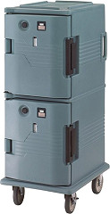  Cambro Ultra Camcart mit beheizten Türen UPCH800 Schieferblau 