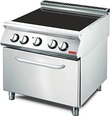  Gastro M Elektroherd mit keramischer Kochplatte und Ofen GM70/80CFVE 