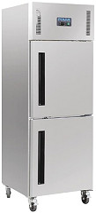  Polar Serie G Kühlschrank Edelstahl mit geteilter Tür 600L 
