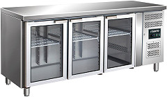  Saro Kühltisch mit 3 Glastüren GN 3100 TNG 