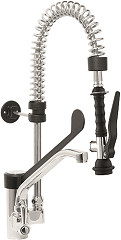  Saro Einloch-Vorsp&uuml;lbrause+Hebel-Armatur schwarz  Modell EMMI 