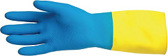  Mapa Alto 405 Flüssigkeitsfeste Hochleistungs-Hausmeisterhandschuhe Blau und Gelb Groß 
