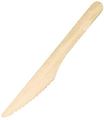  Fiesta Green Einweg Holzbesteck Messer Biologisch abbaubar 