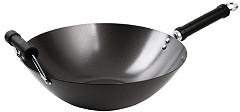  KitchenCraft Antihaftbeschichteter Wok mit flachem Boden 35,5cm 