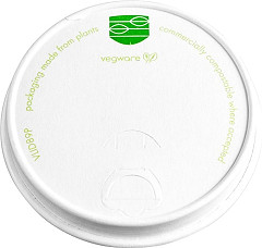  Vegware kompostierbarer 89er-Papierdeckel für Kaffeebecher (1000 Stück) 