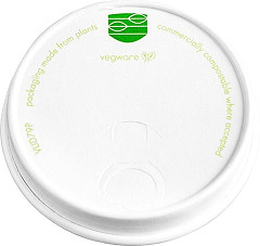  Vegware kompostierbarer 79er-Papierdeckel für Heißgetränkebecher (Packung mit 1000 Stück) 