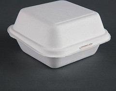  Fiesta Green kompostierbare Zuckerrohr Burgerboxen 15,3cm 