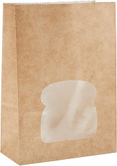  Colpac Recycelbare Sandwicht&uuml;ten aus Papier mit Sichtfenster braun 