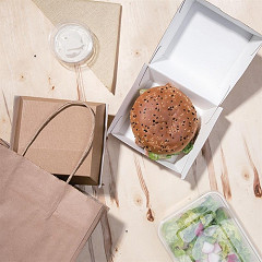  Fiesta Green kompostierbare Hamburgerboxen Kraft klein (200 Stück) 