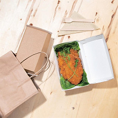  Fiesta Green kompostierbare Hamburgerboxen Kraft klein 172mm (200 Stück) 