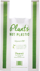  Vegware kompostierbare PLA-Tragetaschen mittelgro&szlig; (500 St&uuml;ck) 