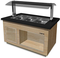  Saro Salatbar f&uuml;r 3x 1/1 GN,  Modell PREMIUM LINE SB-K130 OAK 