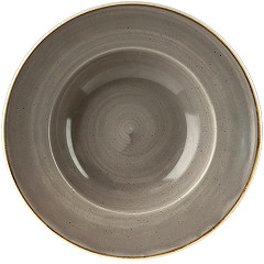  Churchill Stonecast, runde Sch&uuml;ssel mit breitem Rand, Pfefferkorngrau, 240 mm (12 St&uuml;ck) 