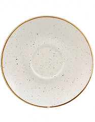  Churchill Stonecast, runde Cappuccino-Untertassen, Gerstenwei&szlig;, 156 mm, (12 St&uuml;ck) 