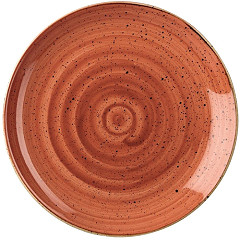  Churchill Stonecast, runder Coupe-Teller, gew&uuml;rztes Orange, 260 mm, (12 St&uuml;ck) 