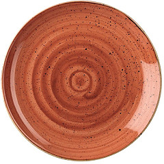  Churchill Stonecast, runder Coupe-Teller, gew&uuml;rztes Orange, 217 mm, (12 St&uuml;ck) 