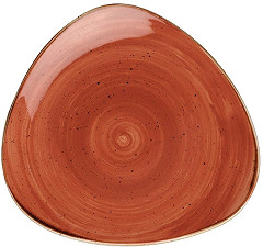  Churchill Stonecast Dreieckiger Teller, gew&uuml;rztes Orange, 315 mm, (6 St&uuml;ck) 