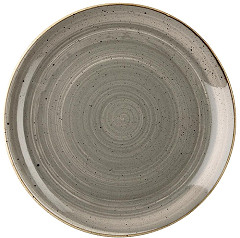  Churchill Stonecast, runder Coupe-Teller, Pfefferkorngrau, 217 mm, (12 St&uuml;ck) 
