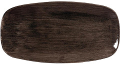  Churchill Stonecast Patina Rechteckige Teller Schwarz 298mm (12 St&uuml;ck) 