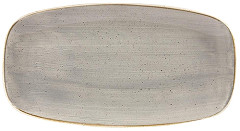  Churchill Stonecast Rechteckige Teller, Pfefferkorngrau, 189 x 355 mm 