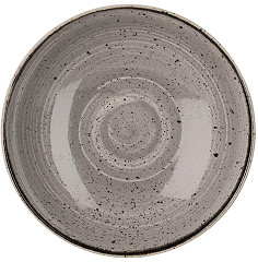  Churchill Stonecast, runde Coupe-Sch&uuml;ssel, Pfefferkorngrau, 220 mm, (12 St&uuml;ck) 