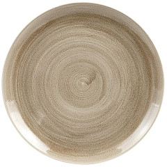  Churchill Stonecast Patina Antike Coup&eacute;-Teller, Taupe, 288 mm (12 St&uuml;ck) 