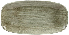  Churchill Stonecast Patina Antike rechteckige Teller, Gr&uuml;n, 298 mm, (12 St&uuml;ck) 