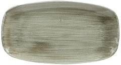  Churchill Stonecast Patina Antike rechteckige Teller, Gr&uuml;n, 355 mm, (6 St&uuml;ck) 