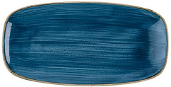  Churchill Stonecast l&auml;ngliche Kochteller, Java Blue, 350 mm x 187 mm, (6 St&uuml;ck) 