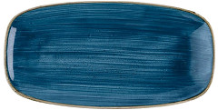 Churchill Stonecast Java Blue L&auml;ngliche Kochteller 288 x 152 mm (12 St&uuml;ck) 