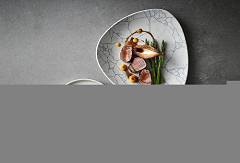  Churchill Studio Prints Kintsugi-Teller mit Achatw&auml;nden, Grau, 260 mm (6 St&uuml;ck) 