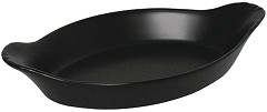  Olympia Rustic ovale Gratinsch&auml;lchen schwarz 20,4 x 11,8cm 
