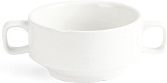  Olympia Whiteware Suppentassen mit Henkeln 40cl 