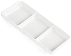  Olympia Whiteware dreifache Pr&auml;sentierschalen 