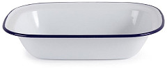  Olympia rechteckige Speiseschale weiß-blau 19 x 28cm 