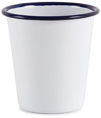  Olympia emaillierte Becher wei&szlig;-blau 31cl 