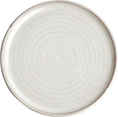  Olympia Canvas runder Teller mit schmalem Rand wei&szlig; 26,5cm 