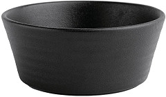  Olympia Cavolo Flache Runde Schalen Texturiert Schwarz 143mm (6 St&uuml;ck) 
