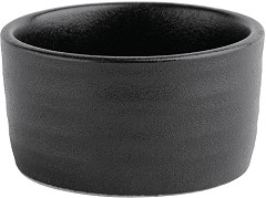  Olympia Cavolo Strukturierte schwarze Dip-Schale - 67mm (12 St&uuml;ck) 