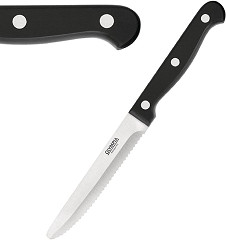  Olympia Steakmesser mit runder Spitze schwarz 