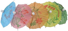  Fiesta Papierschirmchen in verschiedenen Farben 17cm 