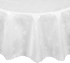  Mitre Luxury Luxor runde Tischdecke wei&szlig; 173cm 