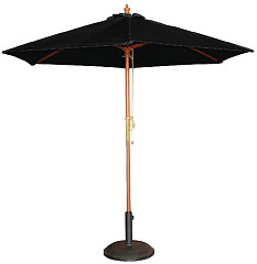  Bolero runder Sonnenschirm schwarz 2,5m 