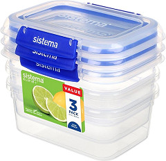  Sistema Klip It Plus Aufbewahrungsbehälter 1 Liter (3er Pack) 