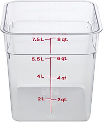  Cambro quadratischer Polycarbonat Lebensmittelbehälter 7,6L 
