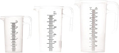  Pro-Measures Pro Measure Messbecher-Set Polypropylen 250, 500, 1000 ml 