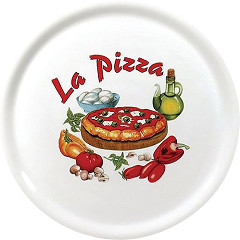  Saturnia Porzellan Pizzateller 31cm mit "La Pizza"-Verzierung 