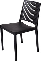  Gastronoble Baltimore stapelbare Stühle aus Polypropylen schwarz 4 Stück 
