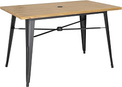  Bolero Kompletter Outdoor Tisch 120x76x76cm Helles Holz 